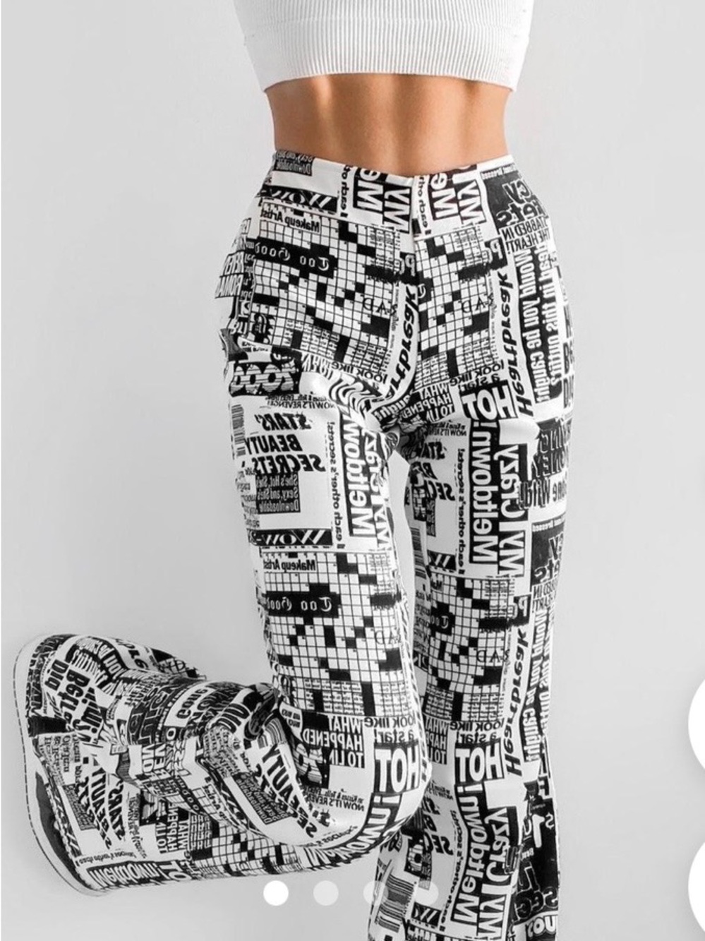 Urban Outfitters Women's Black and White Trousers EUC! (Sz S)